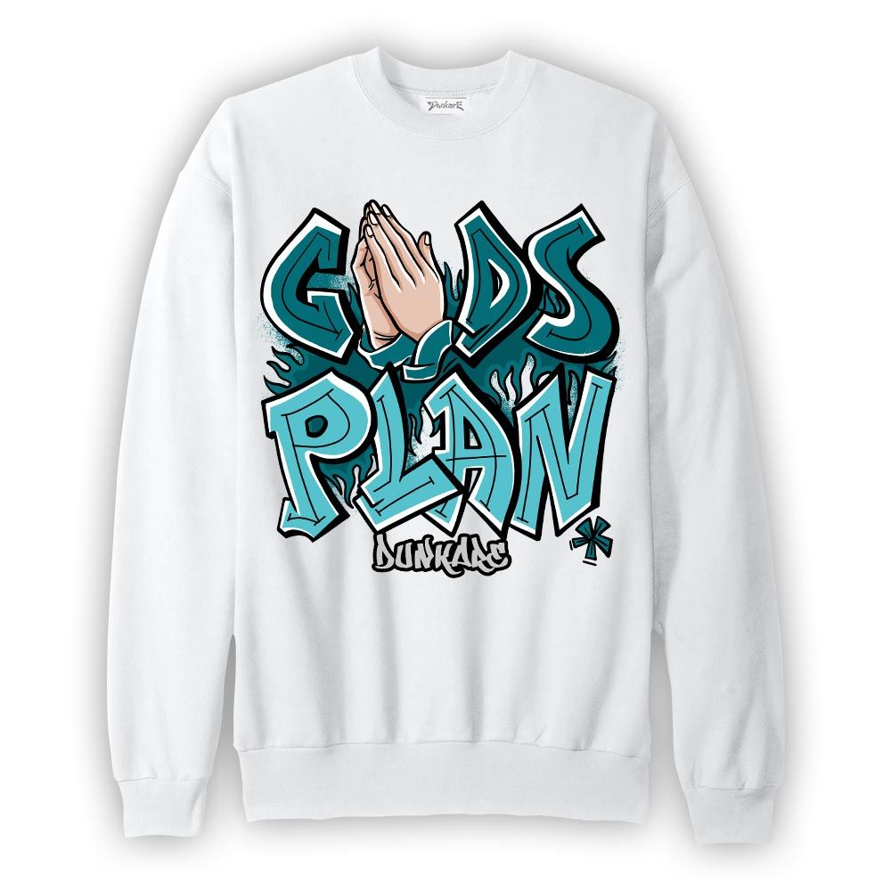 Sweatshirt To match Oxidized Green 4s Sweatshirt - Gods Plan Graffiti Graphic