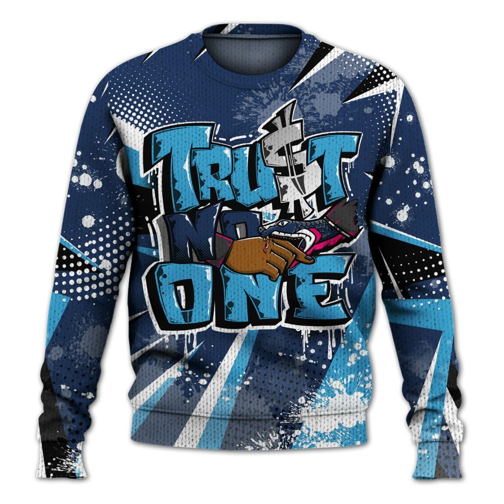 Knitted Sweater To Match Air Max 180 University Blue - Poly Trust No One Dripping