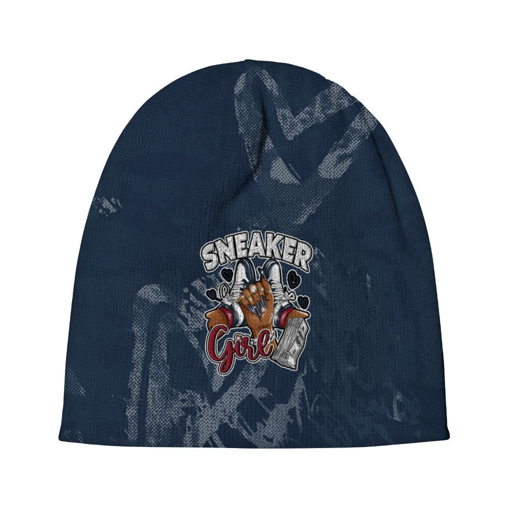Beanie Hat To Match White Midnight Navy 6s - Sneakerz Girlz Heart Grunge Graphic