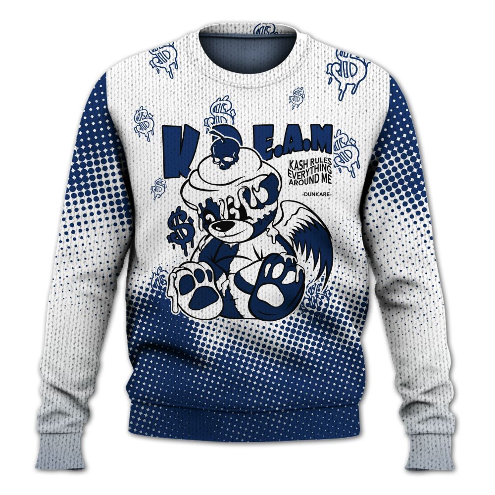 Knitted Sweater To Match High OG Deep Royal Blue 1s - Loot Bear Unique Drip