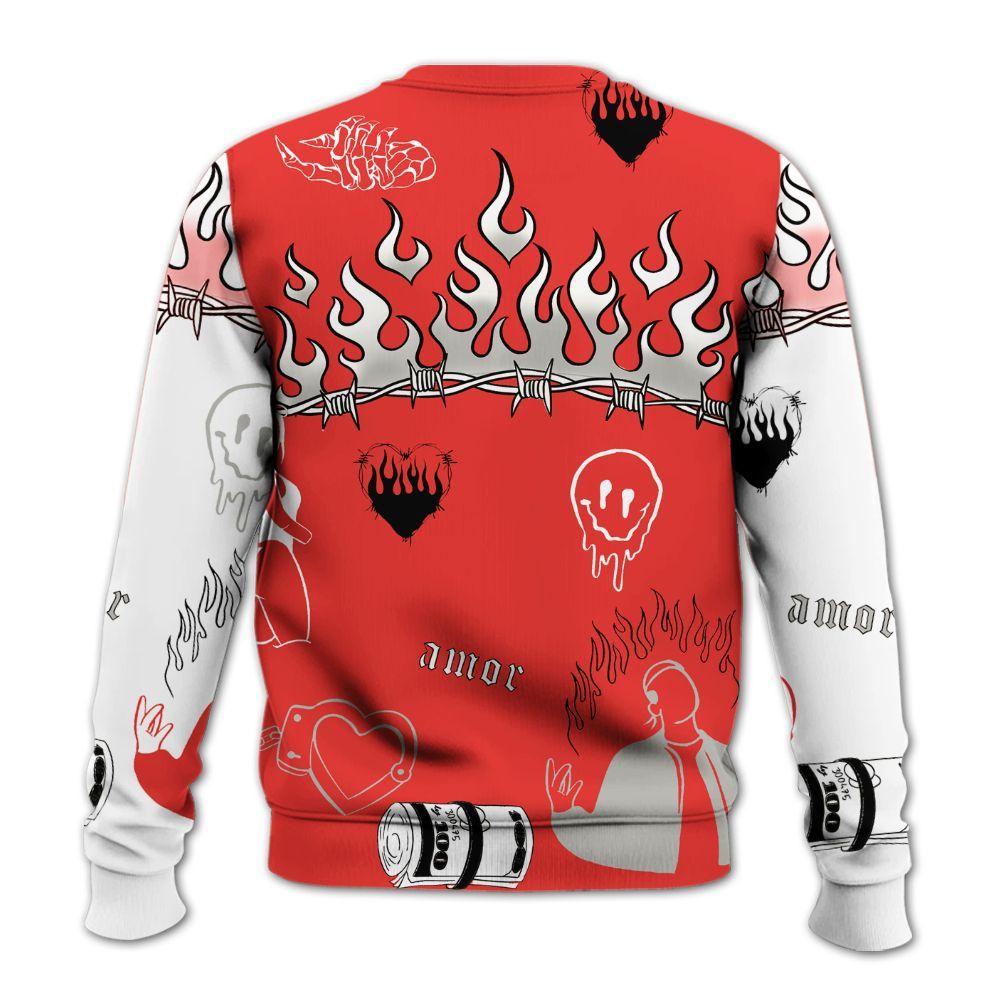 Sweatshirt To Match Vomero 5 Bright Crimson - Snake Trust No One All Over Print