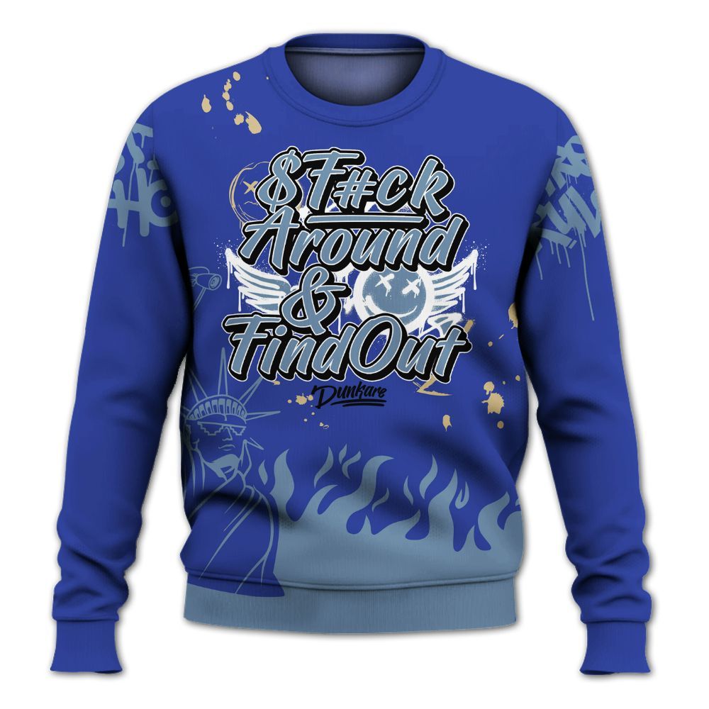 Sweatshirt To Match Air 180 Concord - Graphic Fck Around Find Out All Over Print
