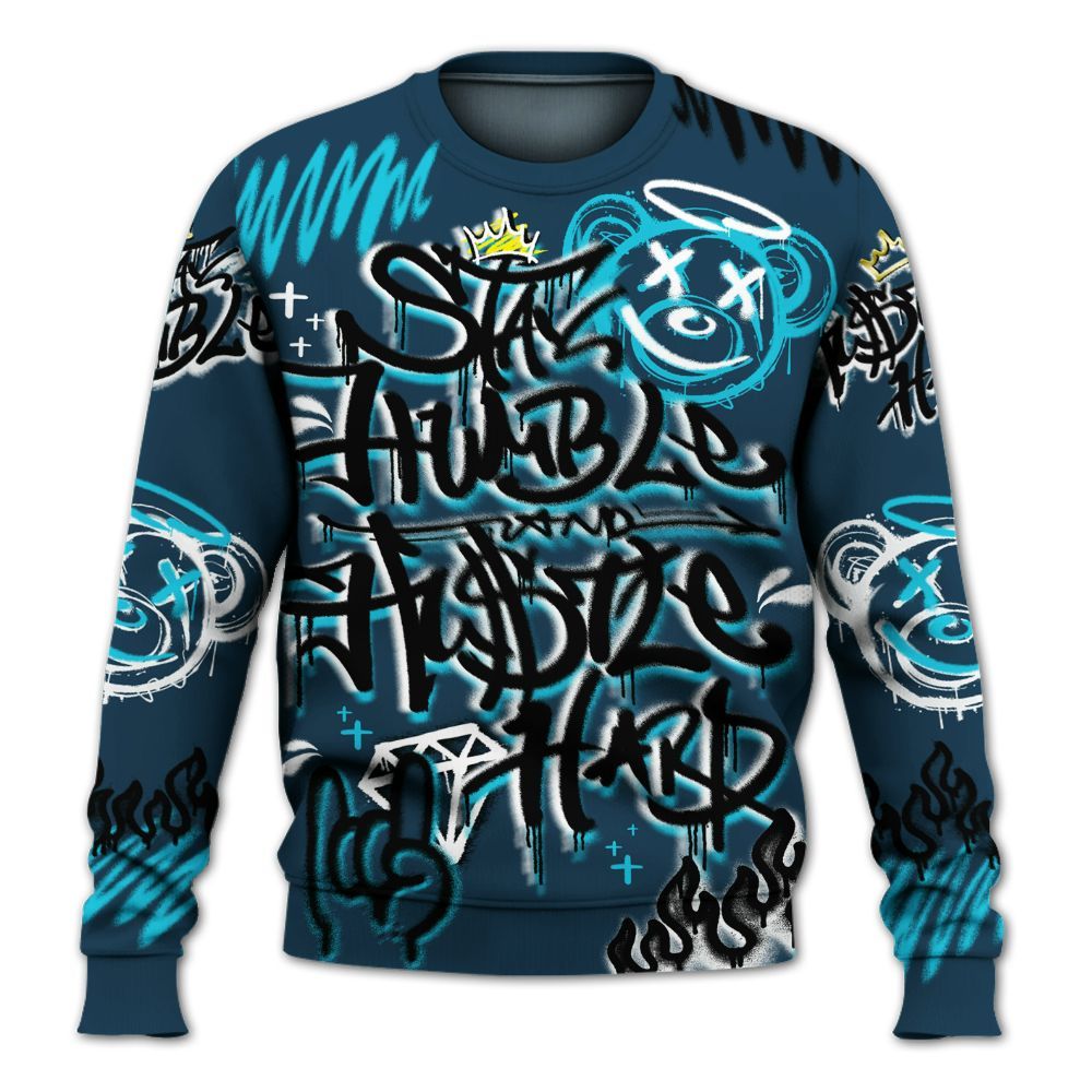 Sweatshirt To Match Air Navy Baltic Blue - Humble Drip Streetwear Graffity All Over Print