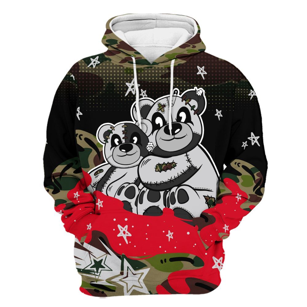 Hoodie To Match Air Max 90 Duck Camo Red - Sincere Fondness Bear Stars All Over Print