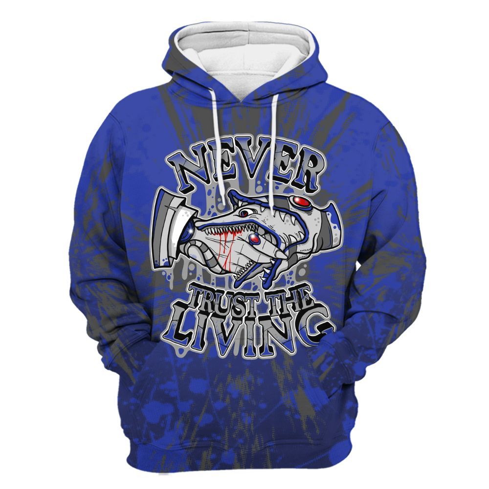 Hoodie To Match Air Max Plus Black Racer Blue - Never Trusting Living Graphic Halloween All Over Print