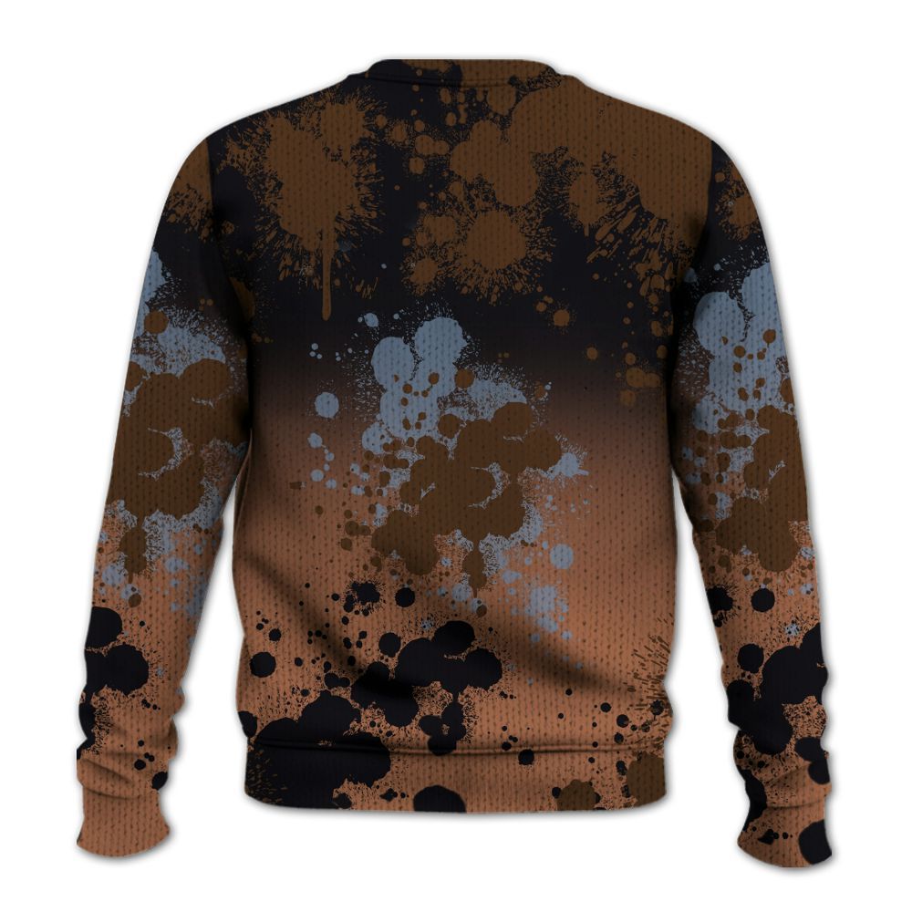 Knitted Sweater To Match Air Foamposite Metallic Copper - Trust No One Scary