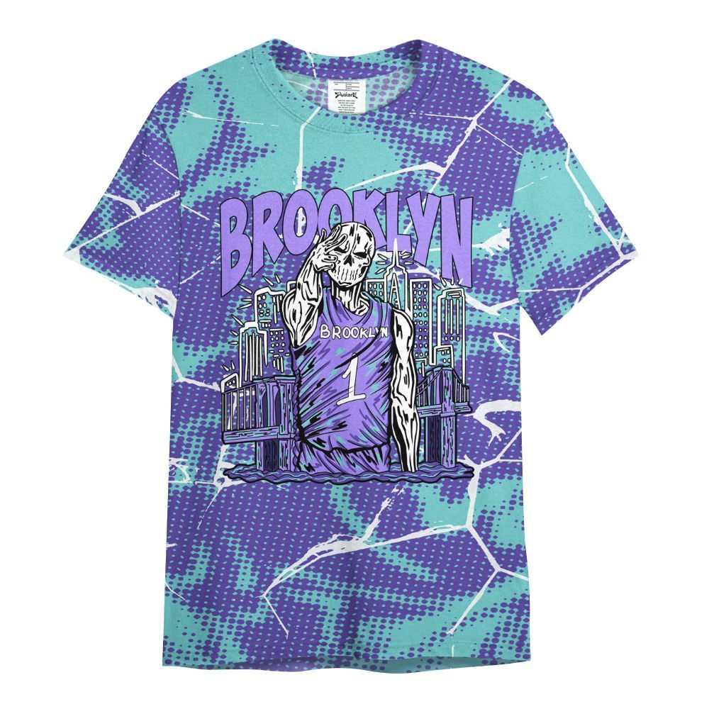 Shirt To Match Low Hornets 1s - Brooklyn's Skeleton Crack All Over Print