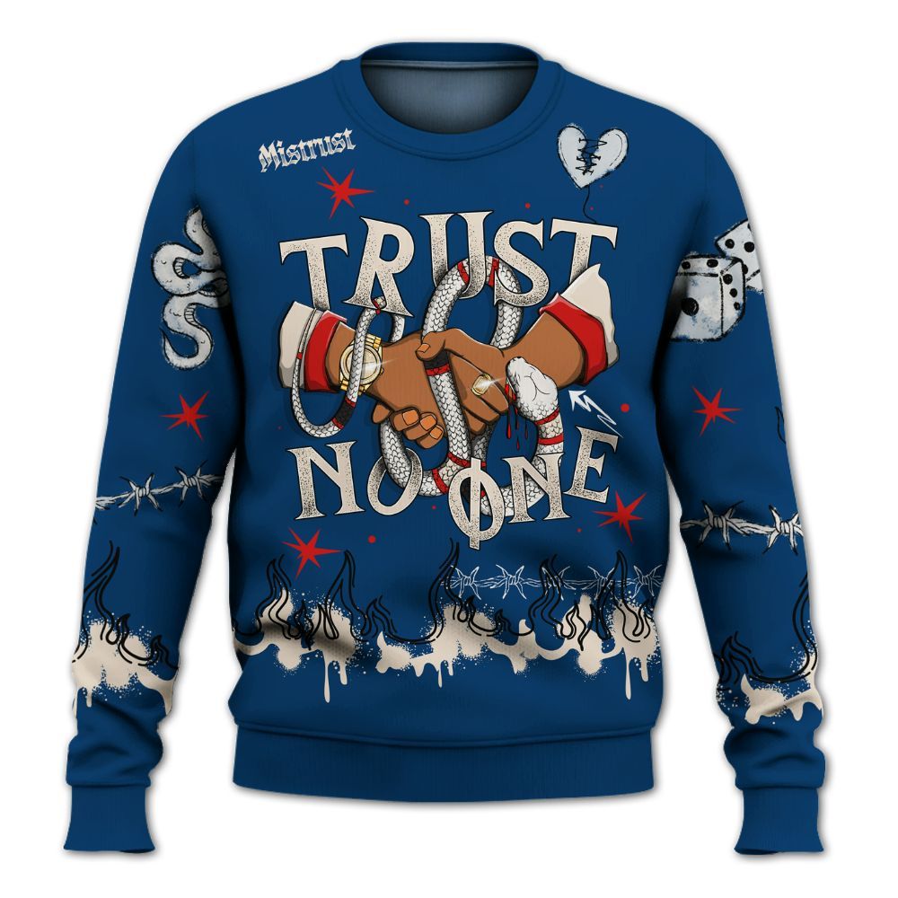 Sweatshirt To Match Retro Rare Air 11s - Trust No One Snake-Bite Doodle Crayon All Over Print