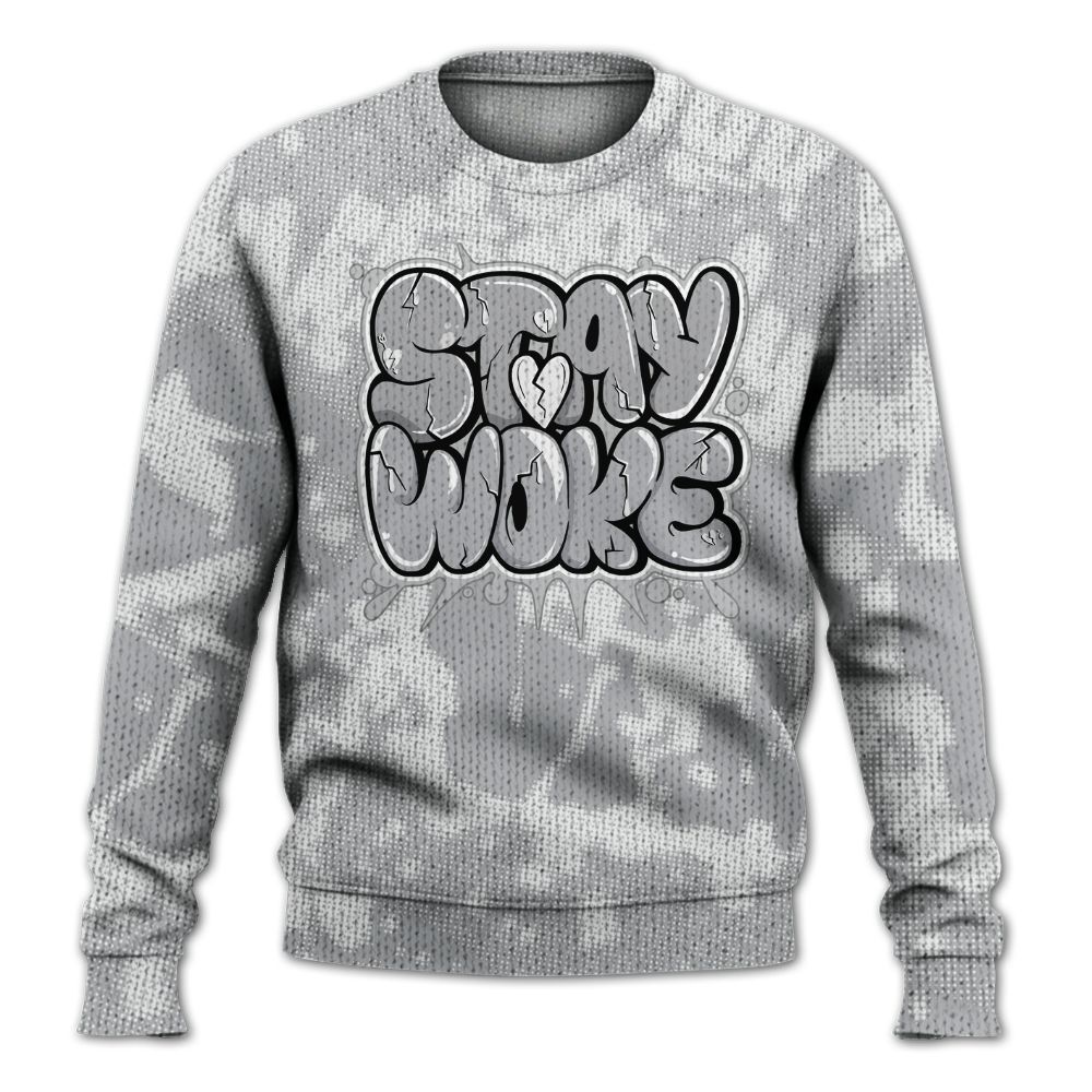 Knitted Sweater To Match Low OG Wolf Grey 1s - Stay And Woken Street