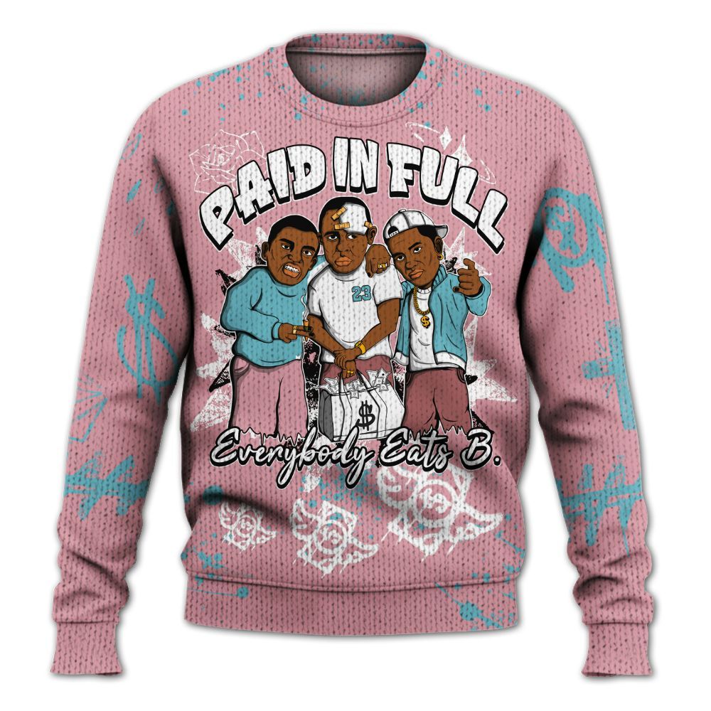 Knitted Sweater To Match Doernbecher 6s - Everybody Paid In Full Crayon