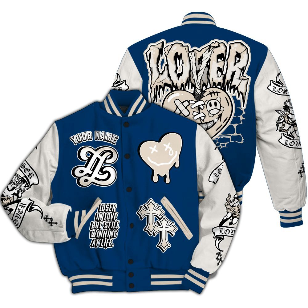 Varsity Jacket To Match Retro Rare Air 11s - LOVER LOSER Custom Name All Over Print