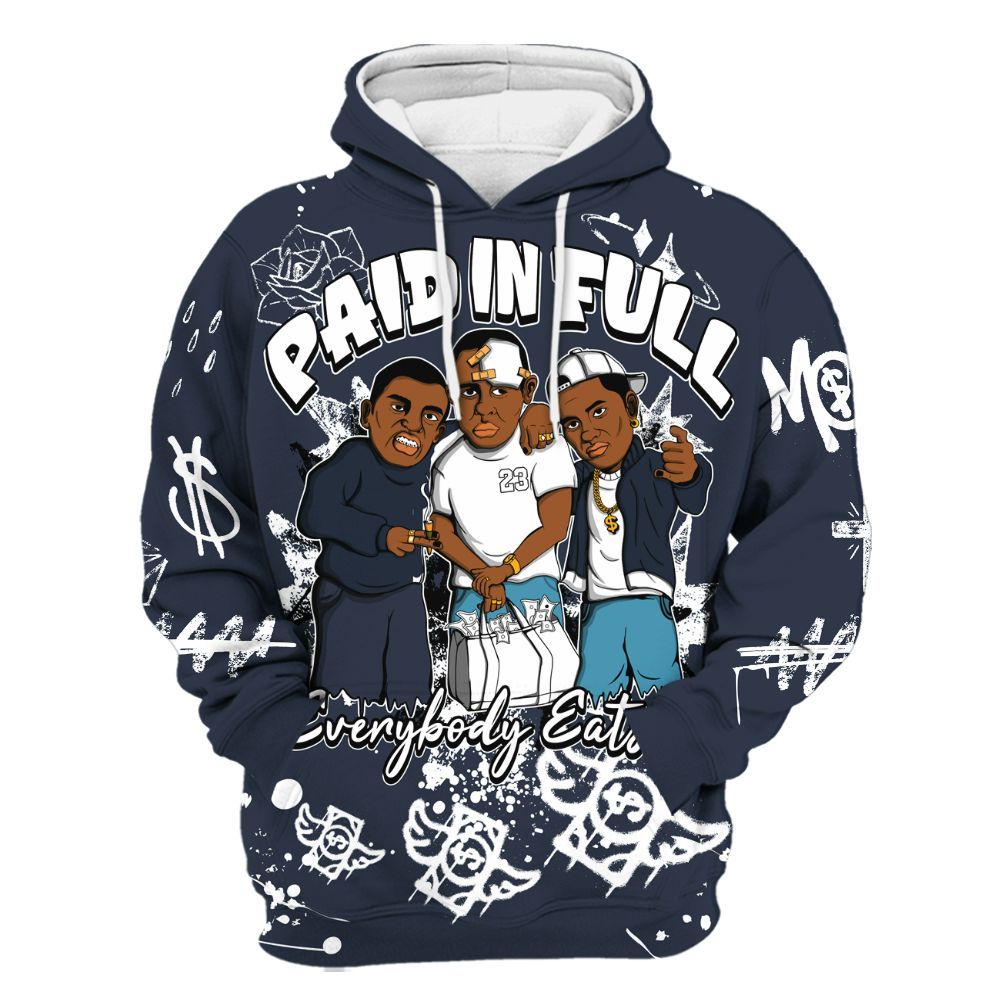 Hoodie To Match Retro Obsidian 13s - Everybody Paid In Full Crayon All Over Print