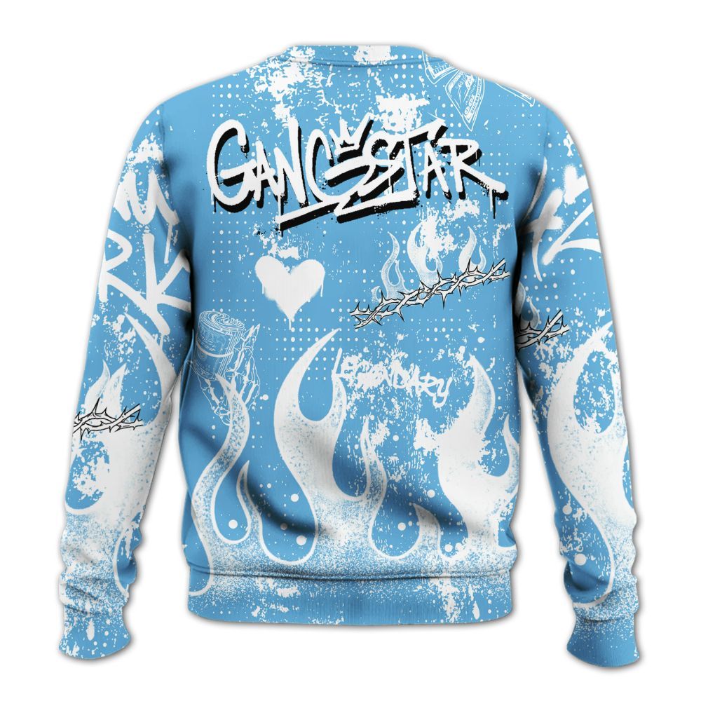 Sweatshirt To Match Melo 12s - Lucky Money Paid In Full Graffiti All Over Print