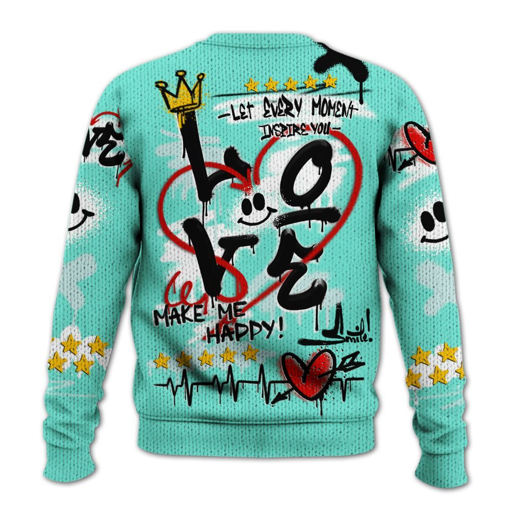 Sweater To Match Retro Low Igloo 11s - Happy Love Beats Graffiti Graphic
