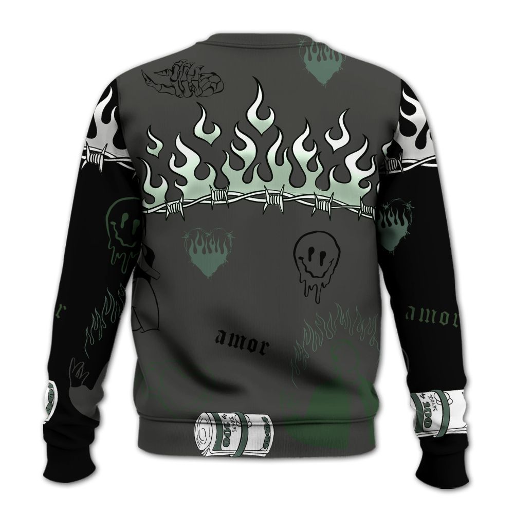 Sweatshirt To Match Dunk Low Skateboards Black - Snake Trust No One All Over Print