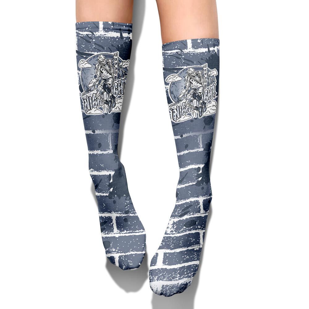 Sock To Match Low Diffused Blue 11s - Seeya Skeleton Brick