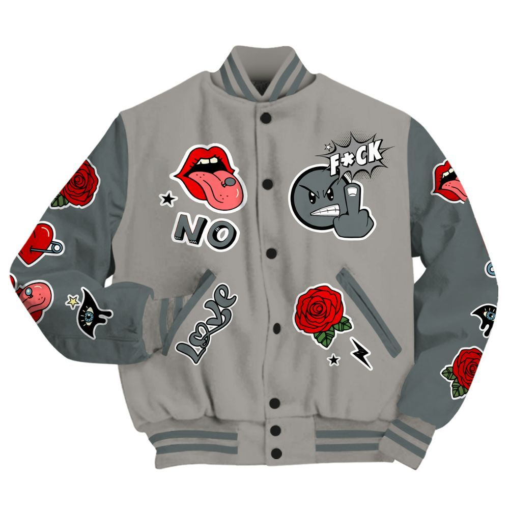 Varsity Jacket To Match Cool Grey 9s - FK Around Find Out All Over Print