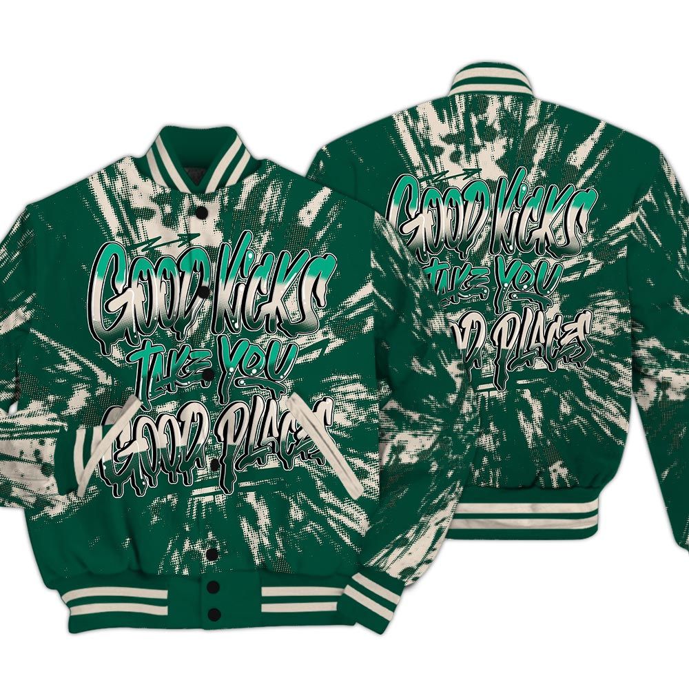 Varsity Jacket To Match Oxidized Green 4s - Good Kick Good Places Luxury Varsity Jacket Unisex