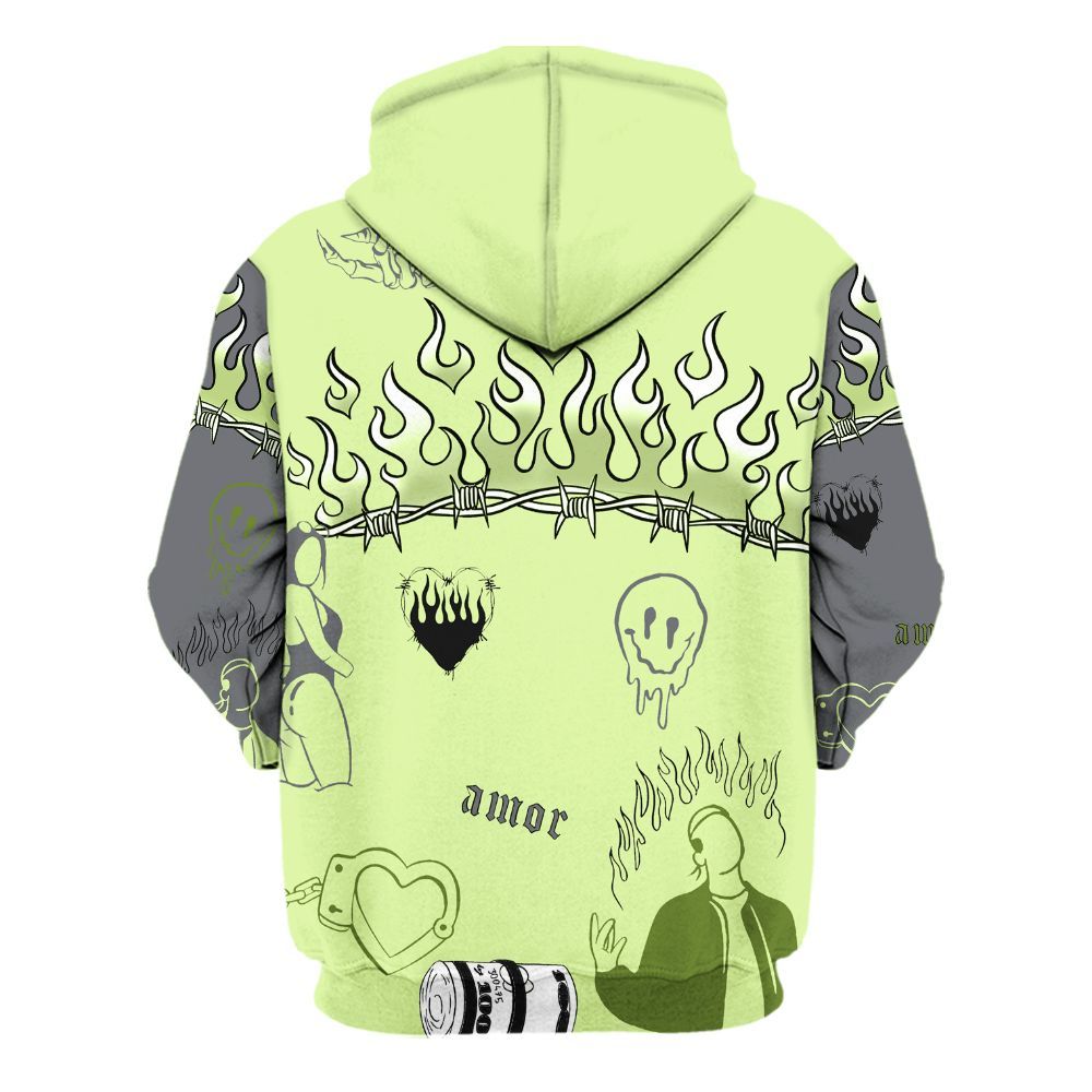 Hoodie To Match Smoke Grey Volt TR 1s - Snake Trust No One All Over Print