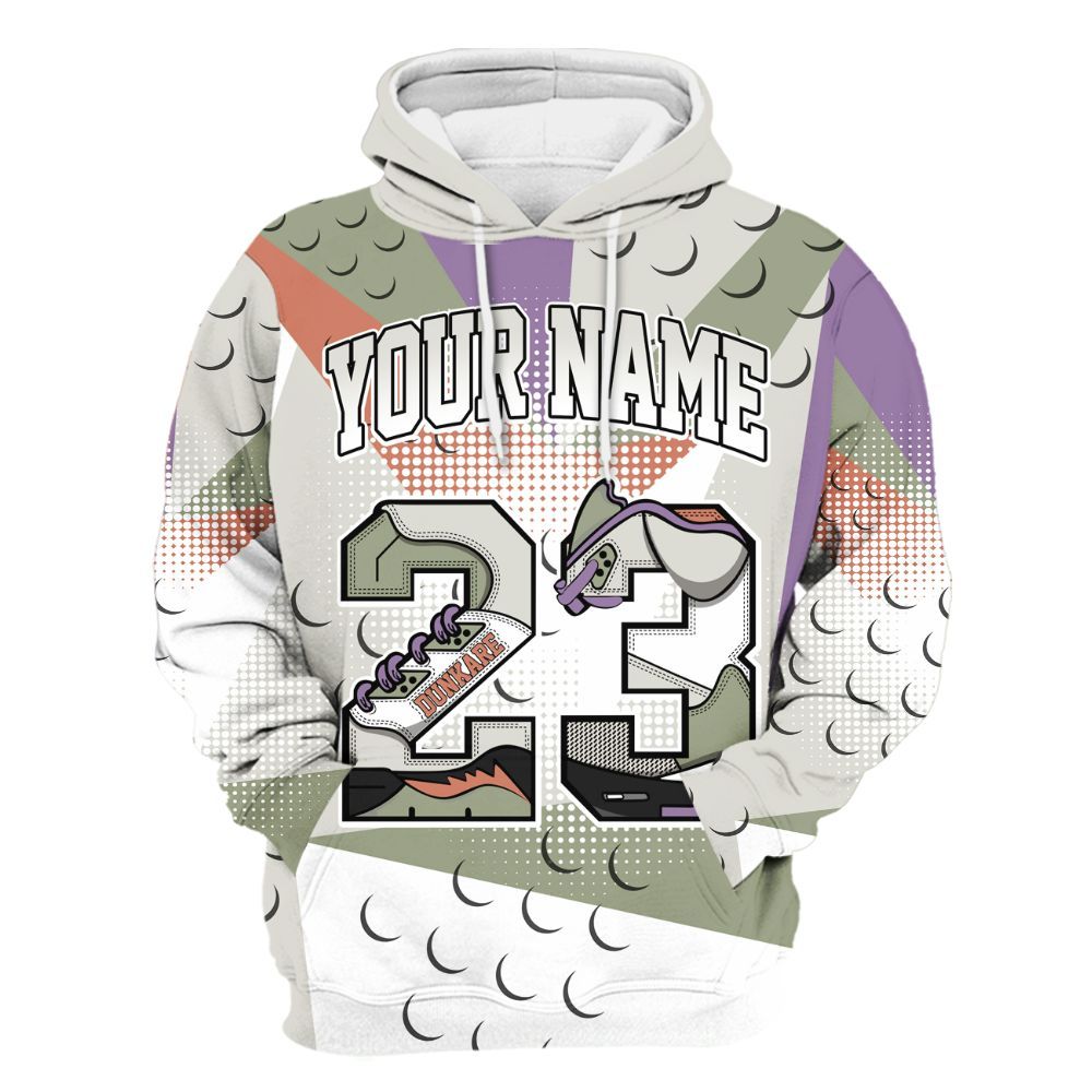 Hoodie To Match Dunk Low Floral Swoosh 2025 - Poly Custom Name Number 23 5s All Over Print