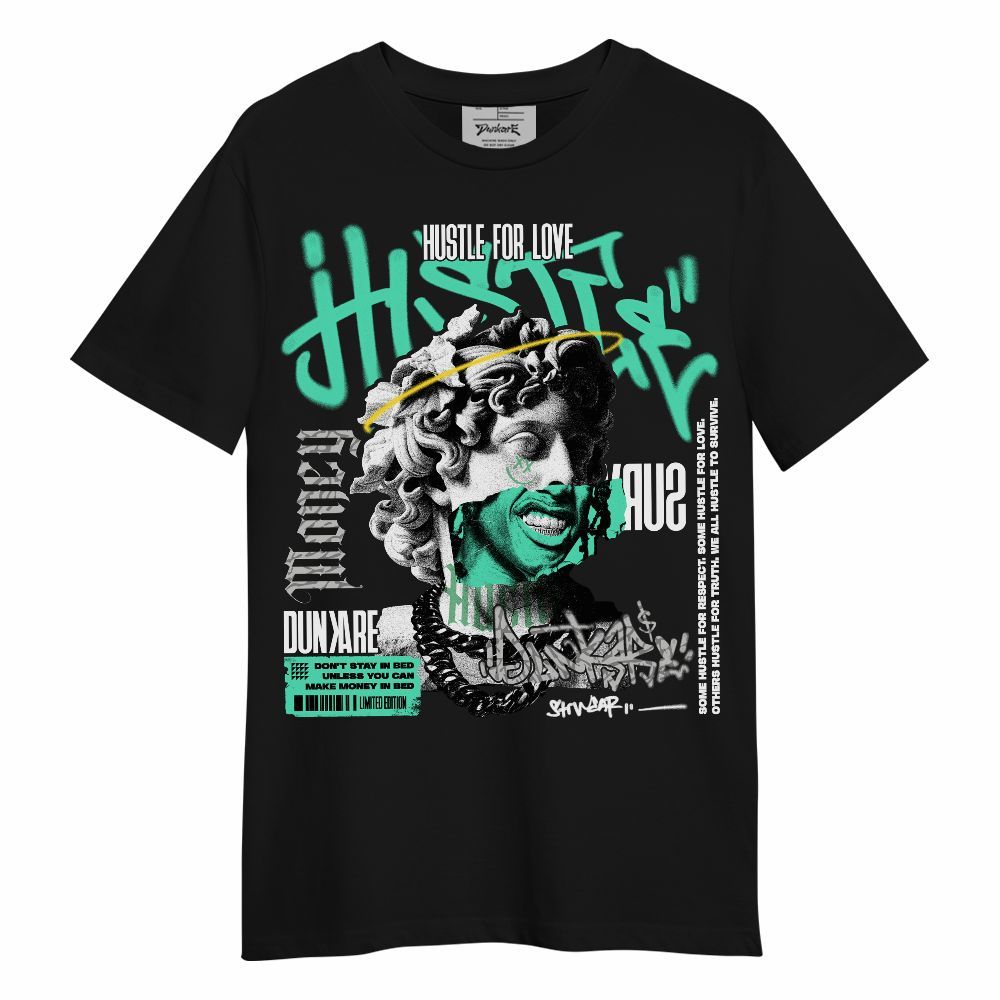 Shirt To Match Black Green Glow 3s - Hustles Streetwear Unisex Shirt