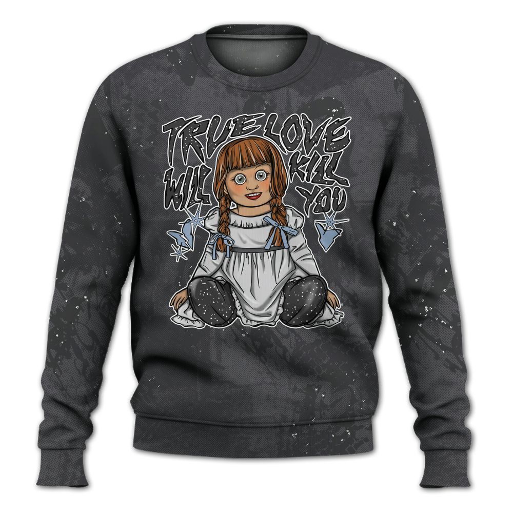 Sweatshirt To Match Reverse Oreo 6s - Genuine Loves Bear Heart Grunge All Over Print