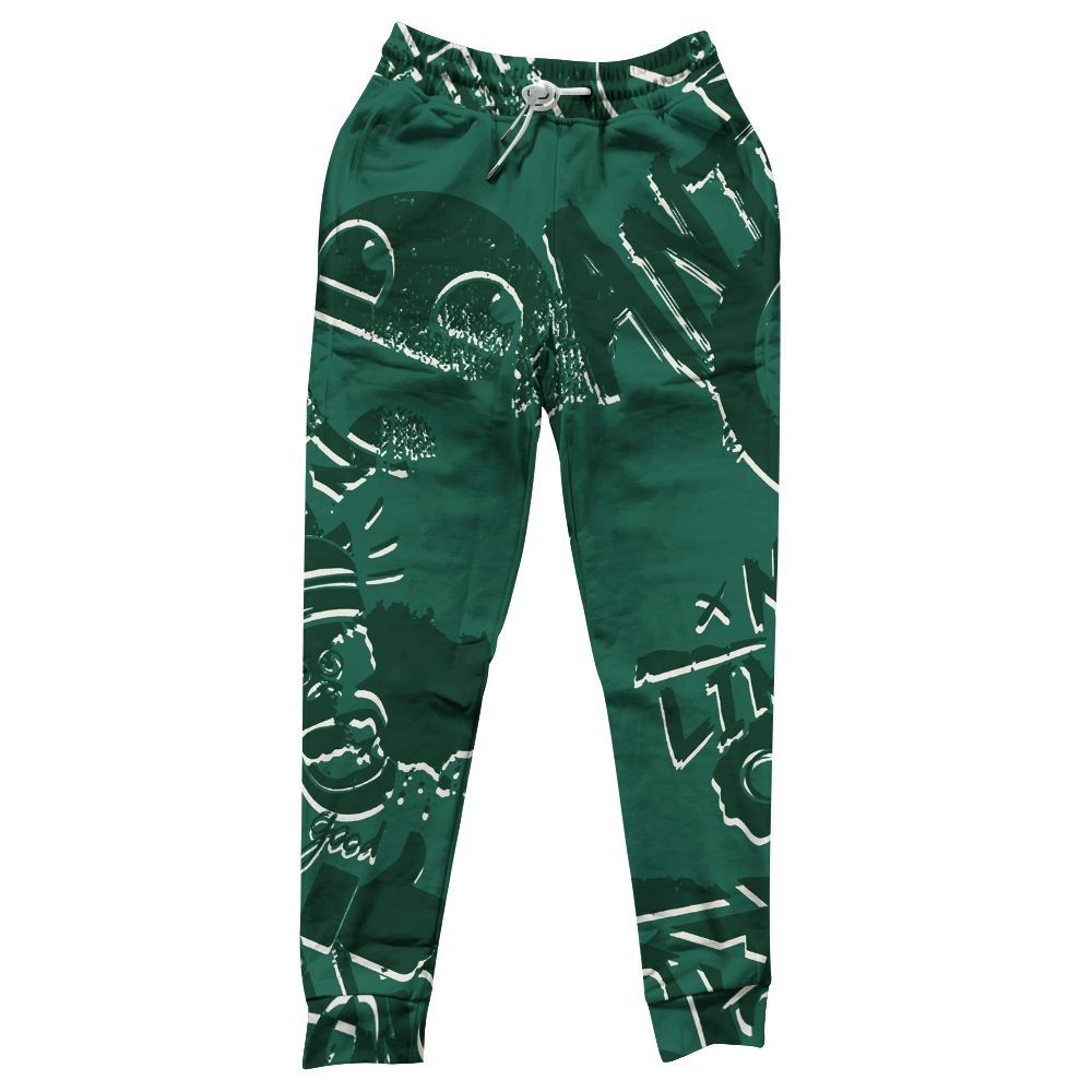 Sweatpant To Match Oxidized Green 4s - Monogram Graffiti All Over Print
