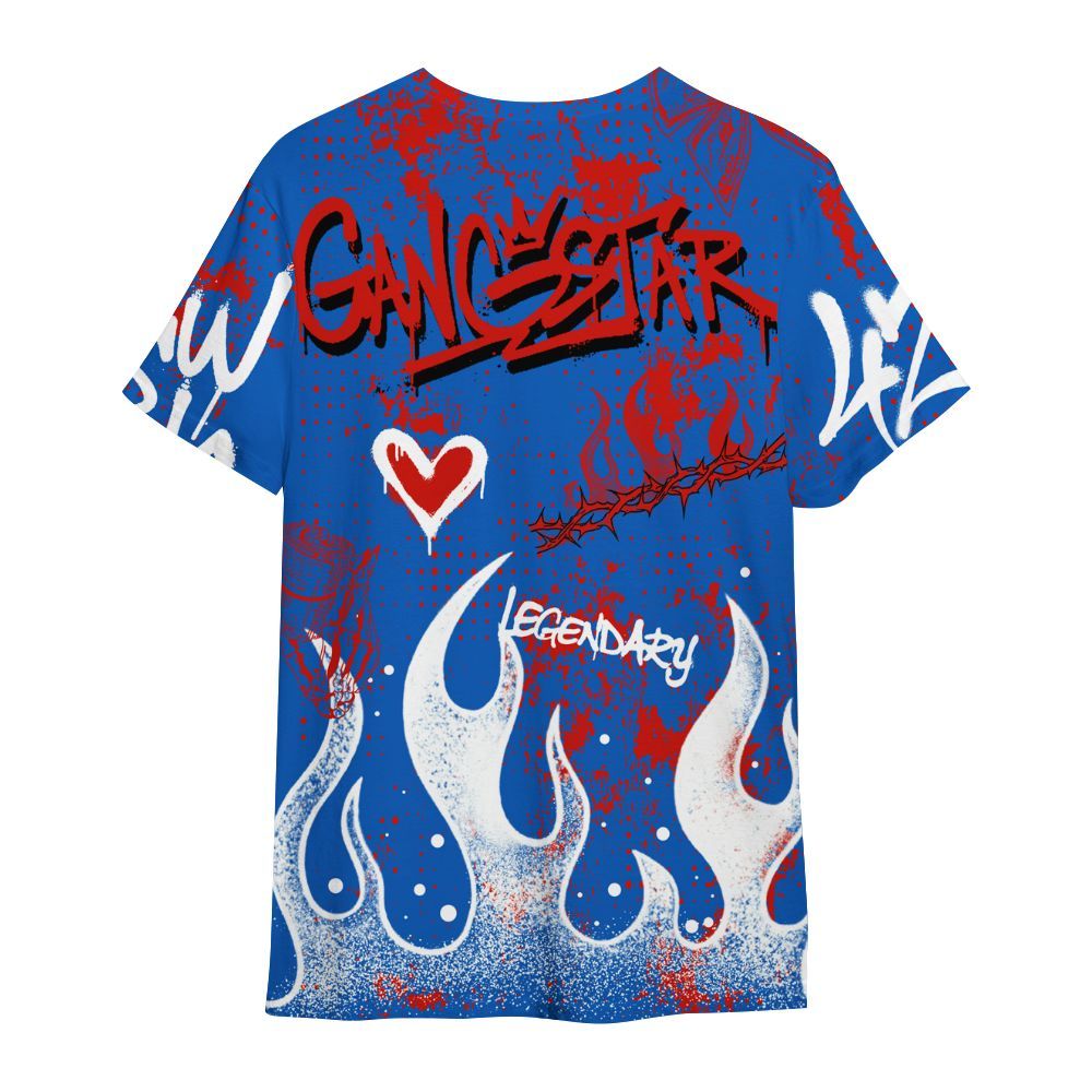 Shirt To Match Kobe 6 Game Royal - Lucky Money Paid In Full Graffiti All Over Print