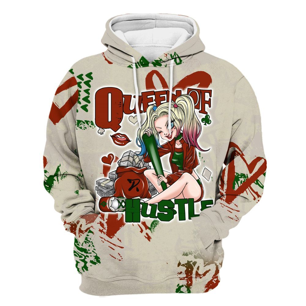 Hoodie To Match El Grito 5s - Hustles Quiinn Heart Grunge All Over Print