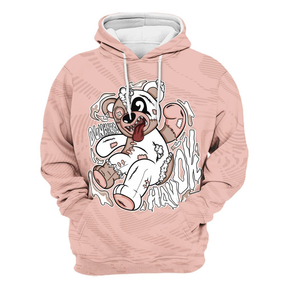 Hoodie To Match Dunk Low Pink Velvet - Havok Bear All Over Print