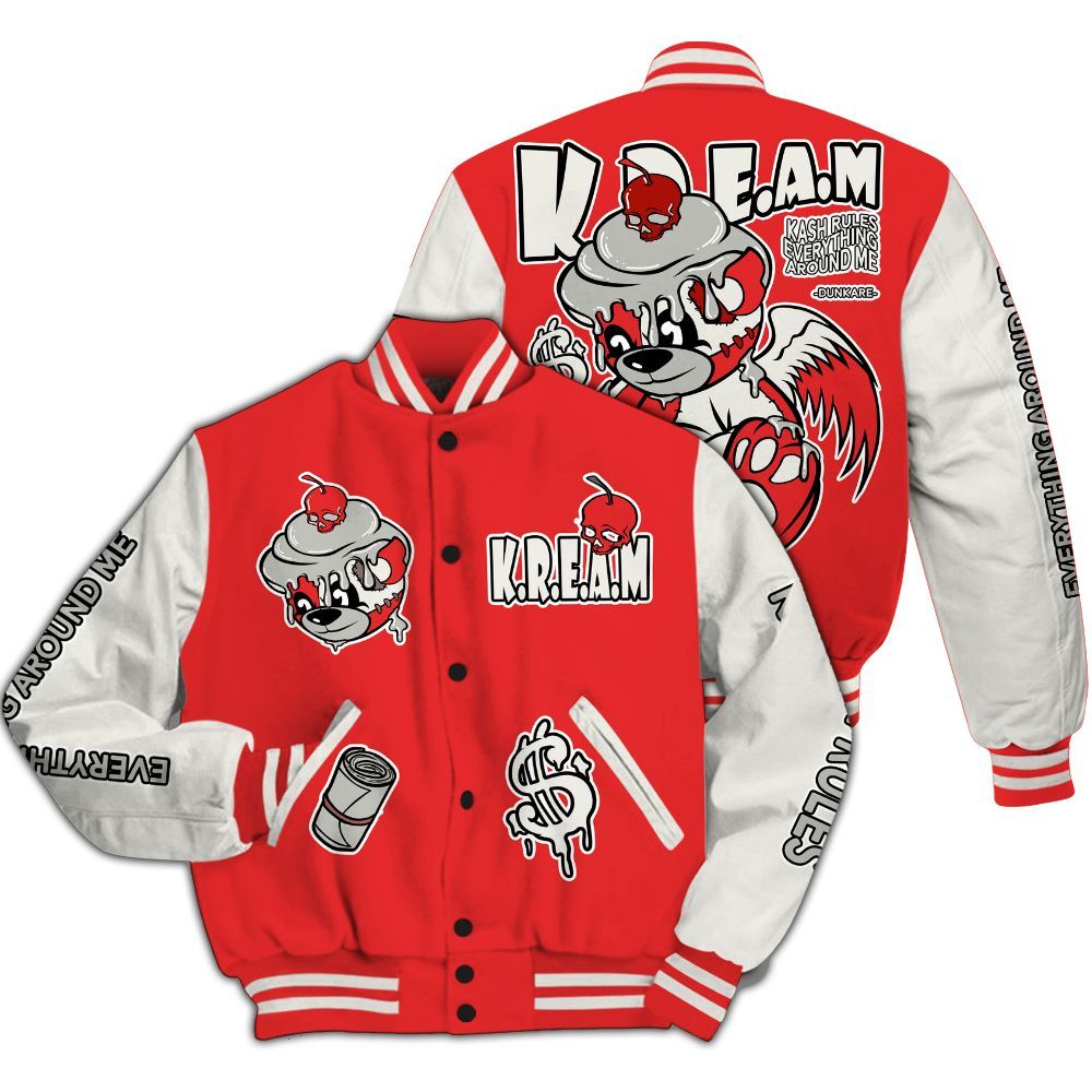 Varsity Jacket To Match Air Max 1 Jacquemus Red - Loot Bear All Over Print