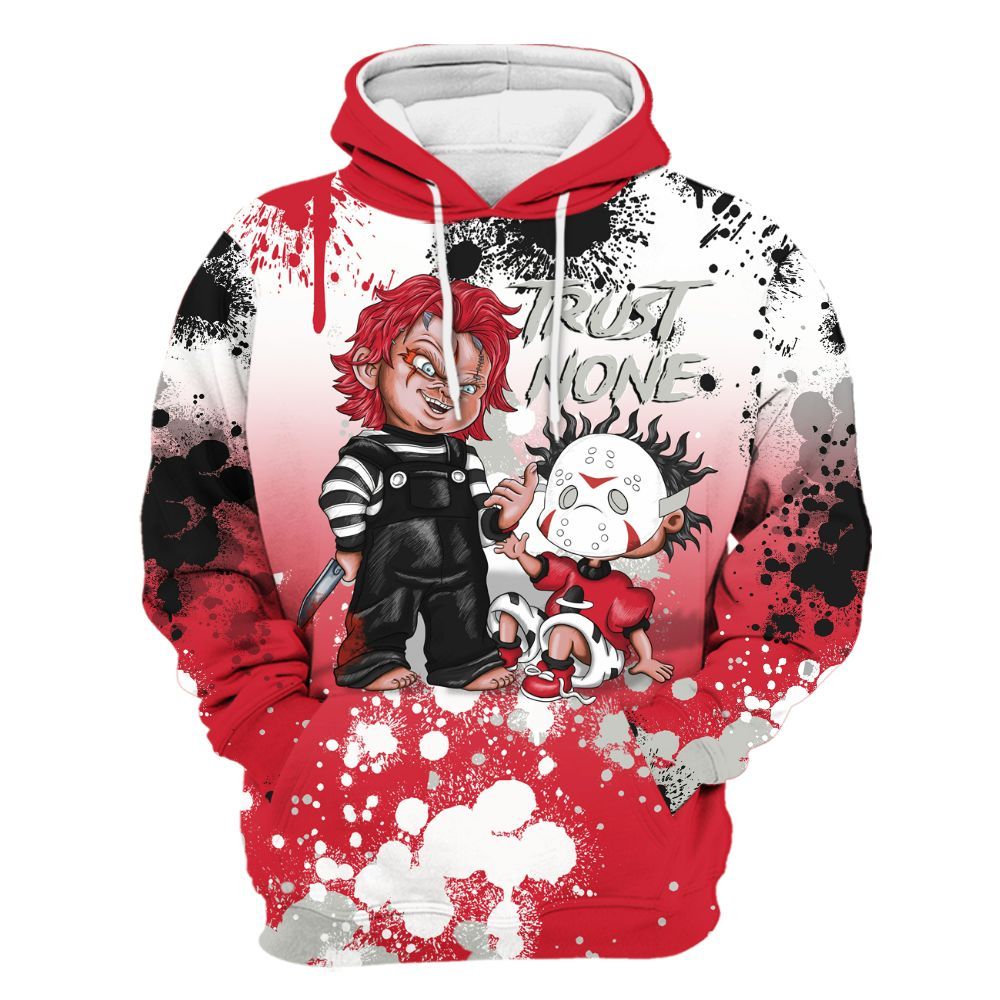 Hoodie To Match Flight Club 4s - Trust No One Scary All Over Print