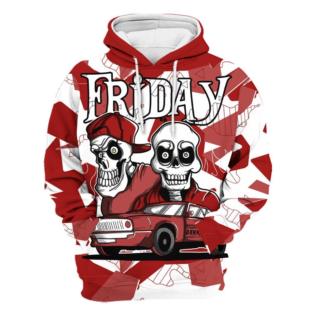 Hoodie To Match Red Taxi 12s - Friday Funny Retro Red Taxi 12s Outfit All Over Print