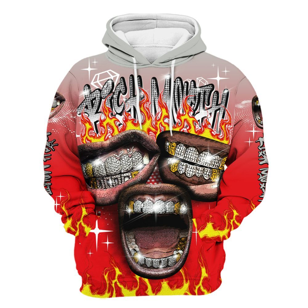 Hoodie To Match Air Max 1 86 Cosmic Clay - Rich Mouth Fire Rap Retro 90s All Over Print