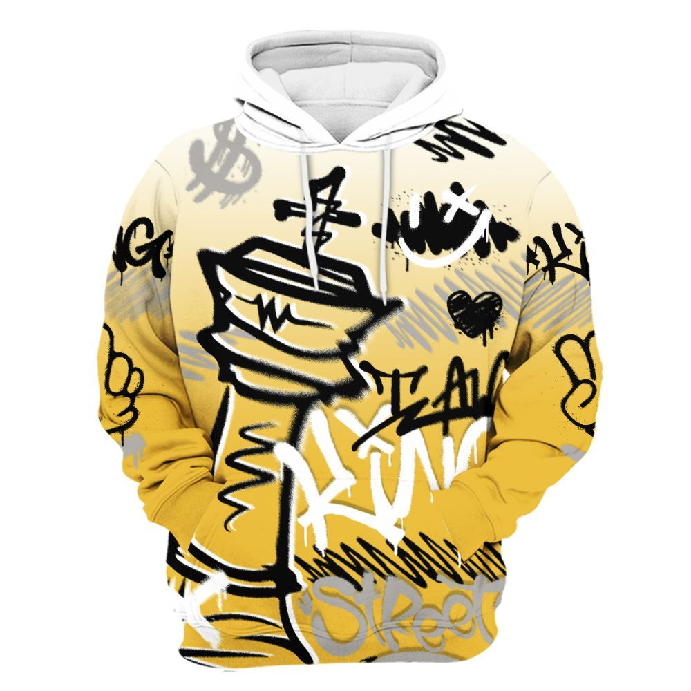 Hoodie To Match Low Yellow Python 11s - Street King Chess Streetwear All Over Print