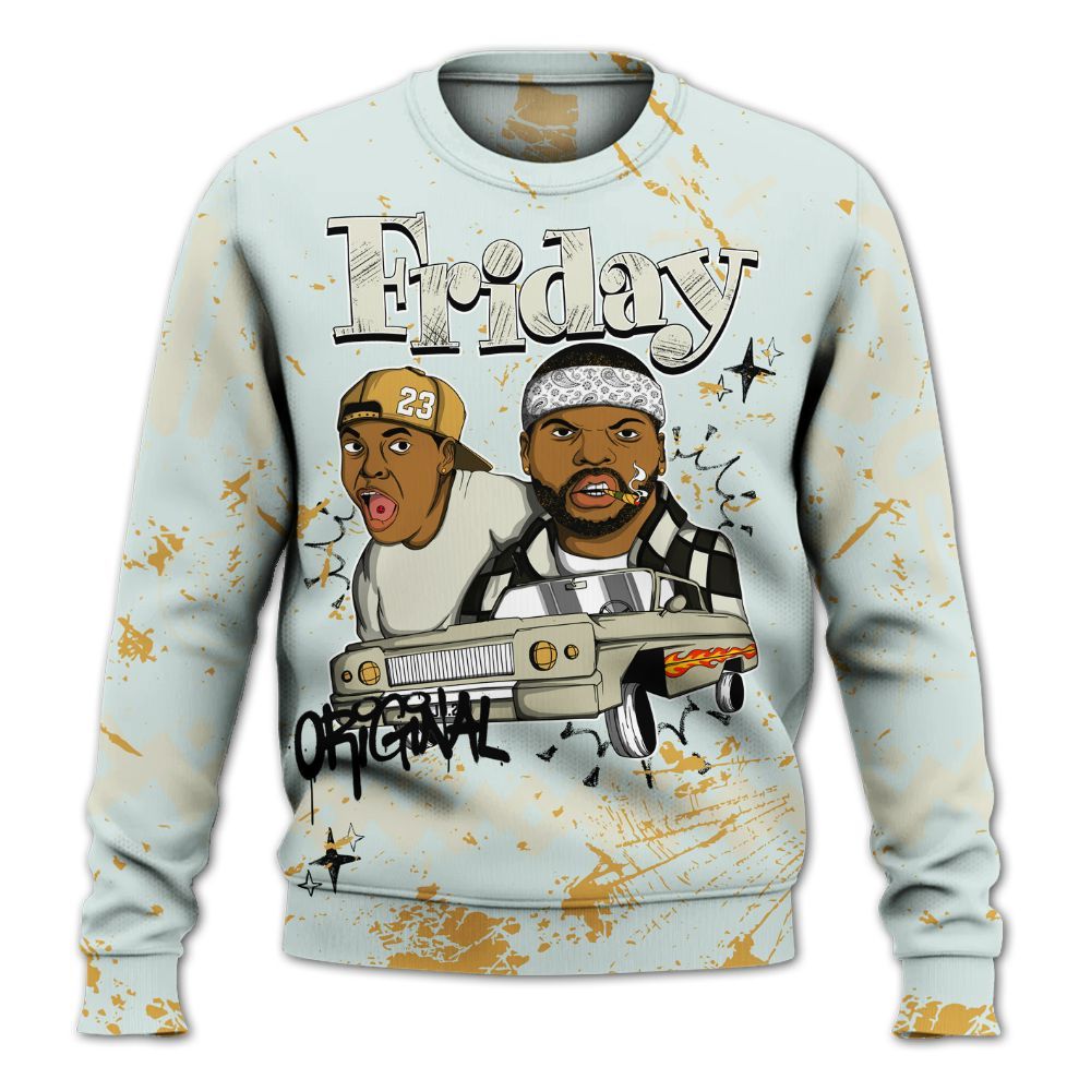 Sweatshirt To Match Pure Platinum 4s - Friday Sneaker Crayon All Over Print