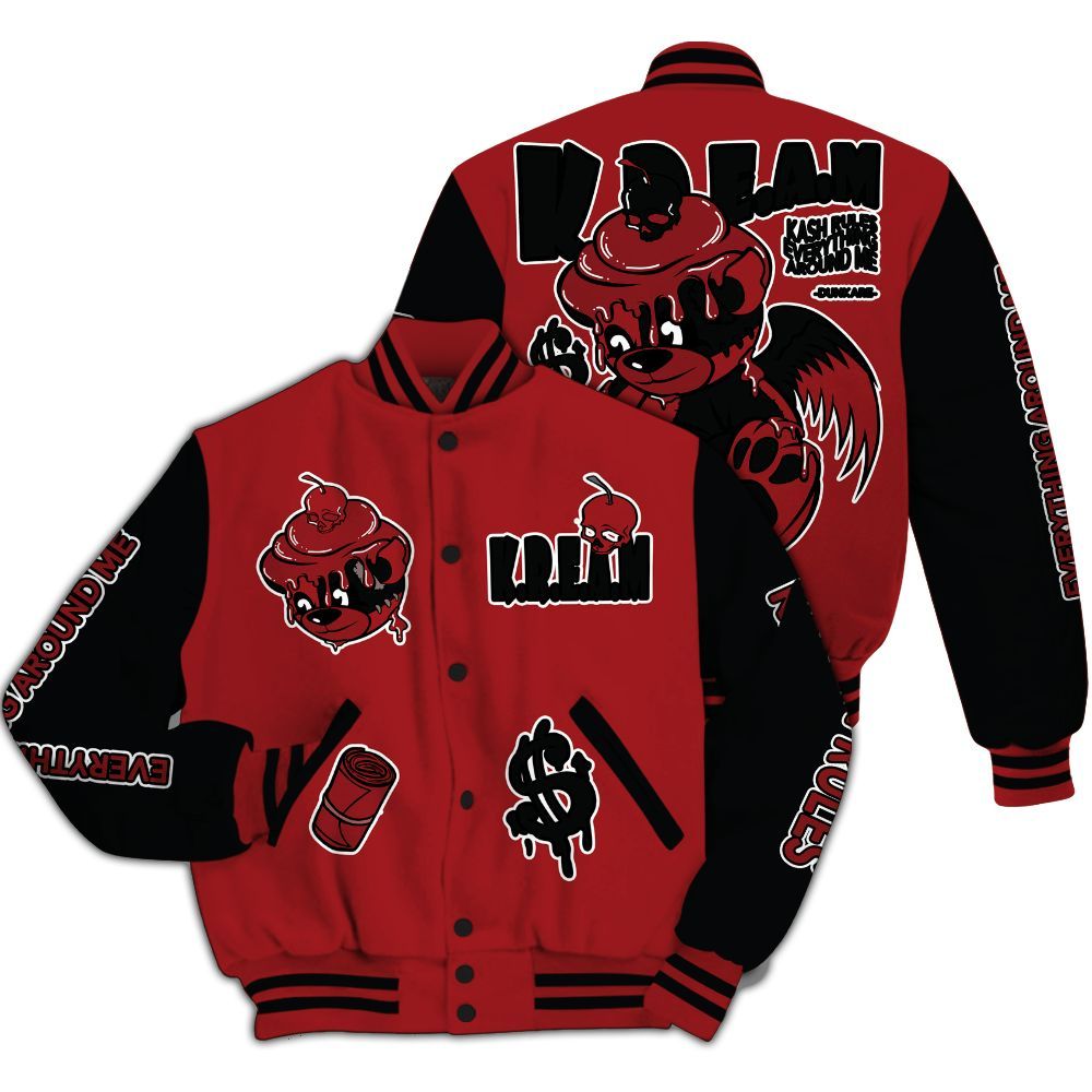 Varsity Jacket To Match Alternate Flu Game 12s - Loot Bear All Over Print