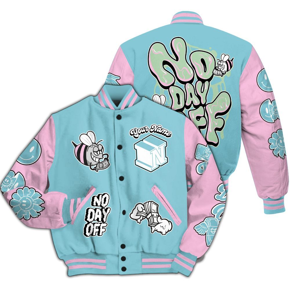 Varsity Jacket To Match SB Dunk Low Visty - No Day Off Graphic Custom Name All Over Print