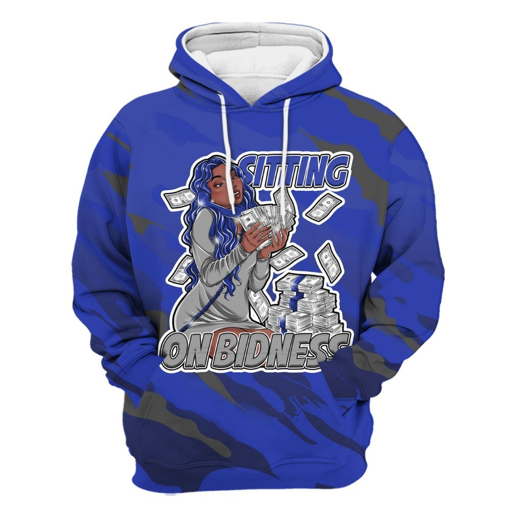 Hoodie To Match Air Max Plus Black Racer Blue - Bidness Colored All Over Print