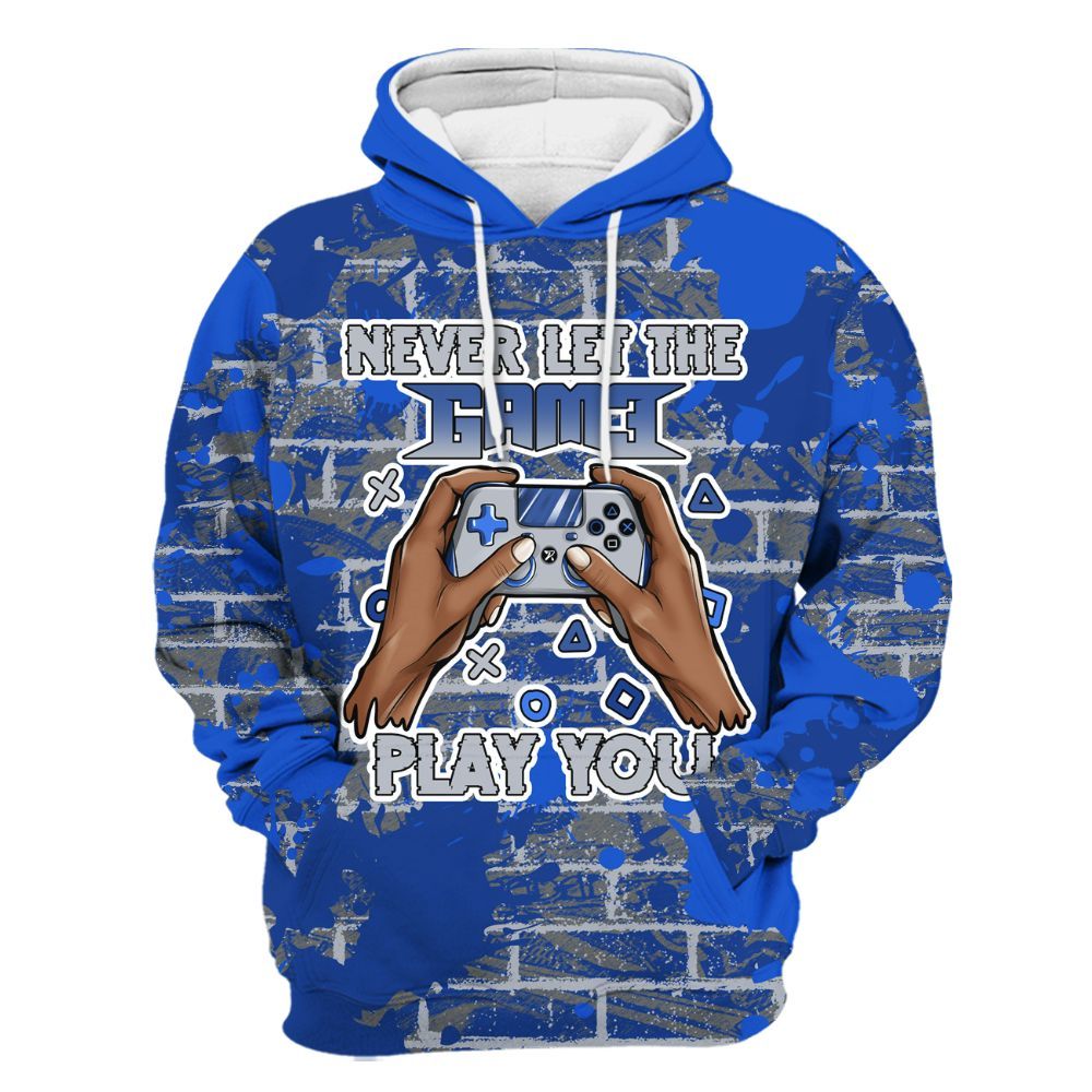 Hoodie To Match Air Foamposite One Royal - PlayGame Human Brick All Over Print
