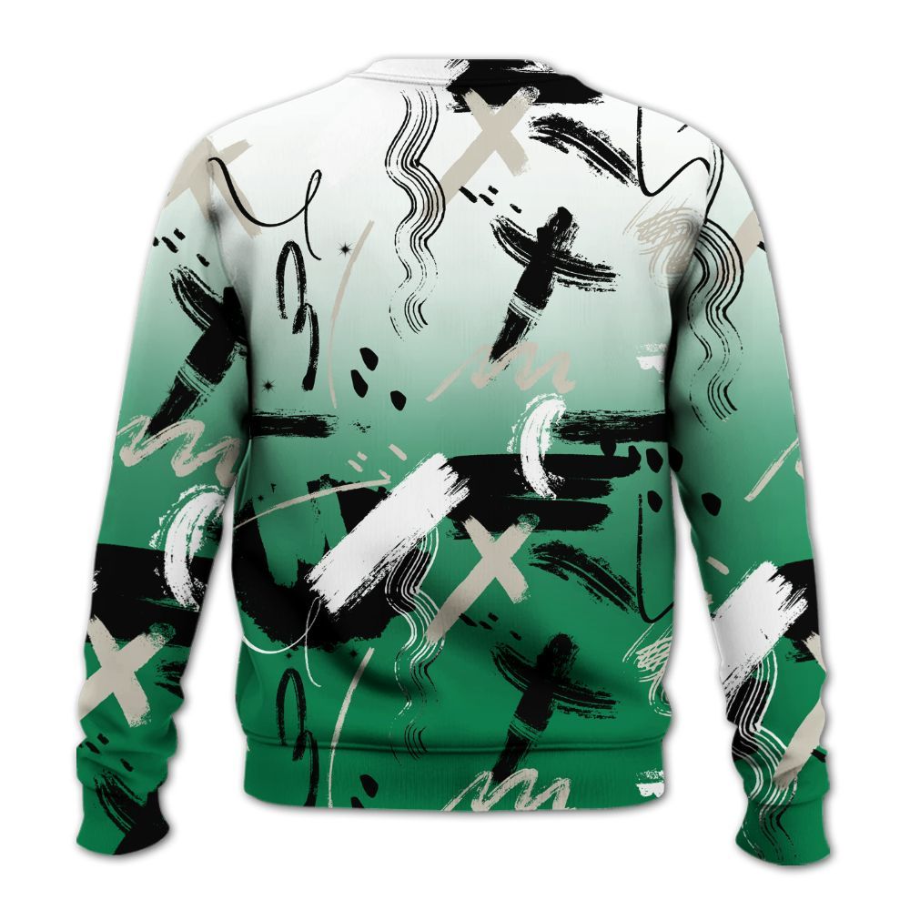 Sweatshirt To Match Lucky Green 2s - Money Hustle Grind Pray All Over Print