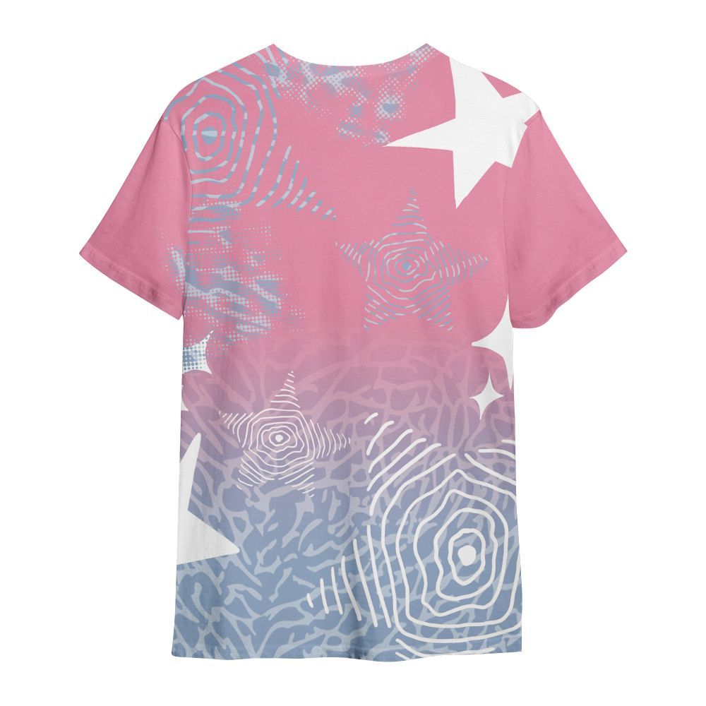 Shirt To Match Denim Pink Glow 3s - Sneakerz Girlz Unique Starz All Over Print