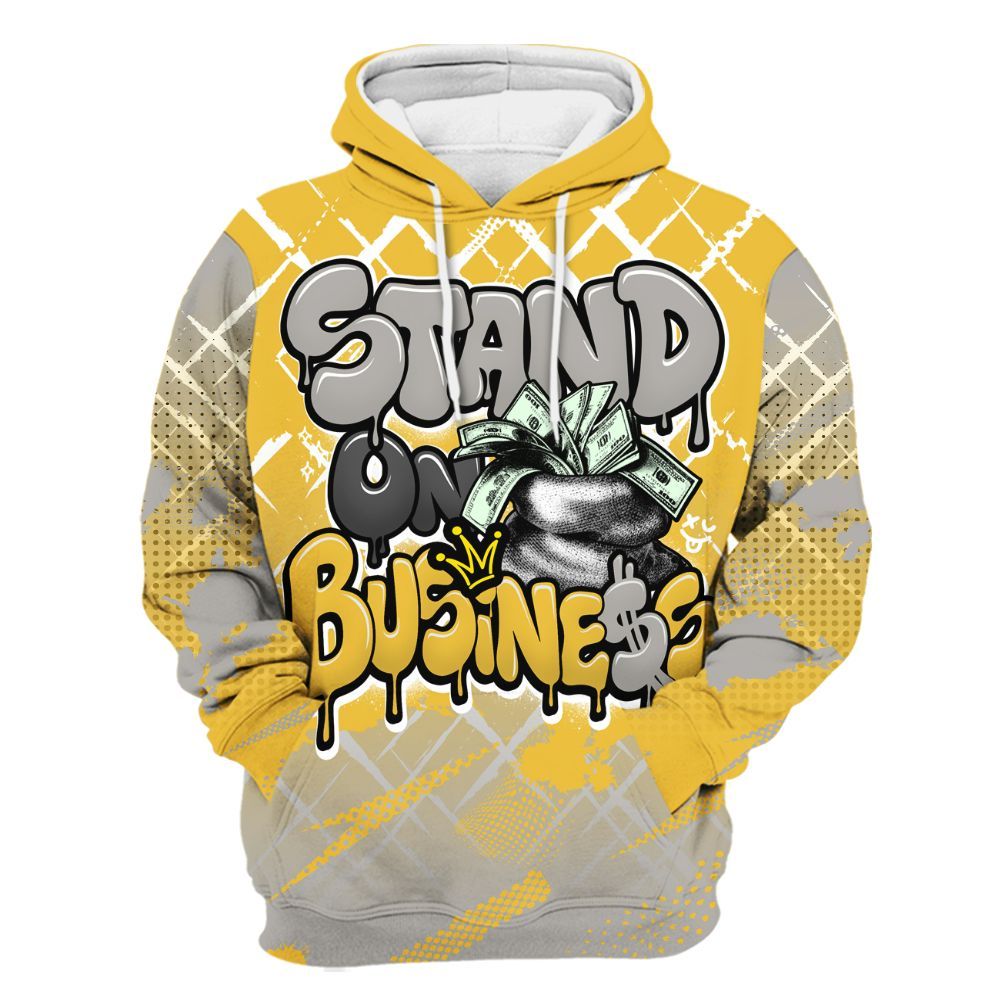 Hoodie To Match Low Yellow Python 11s - Halftone Stand Business Dripping All Over Print