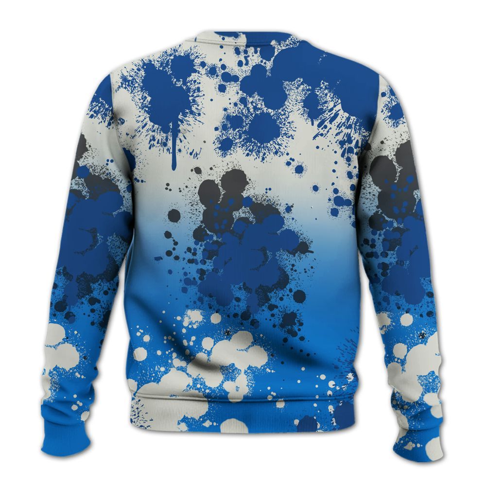 Sweatshirt To Match Blueberry 12s - God Blessed Ink Drip All Over Print