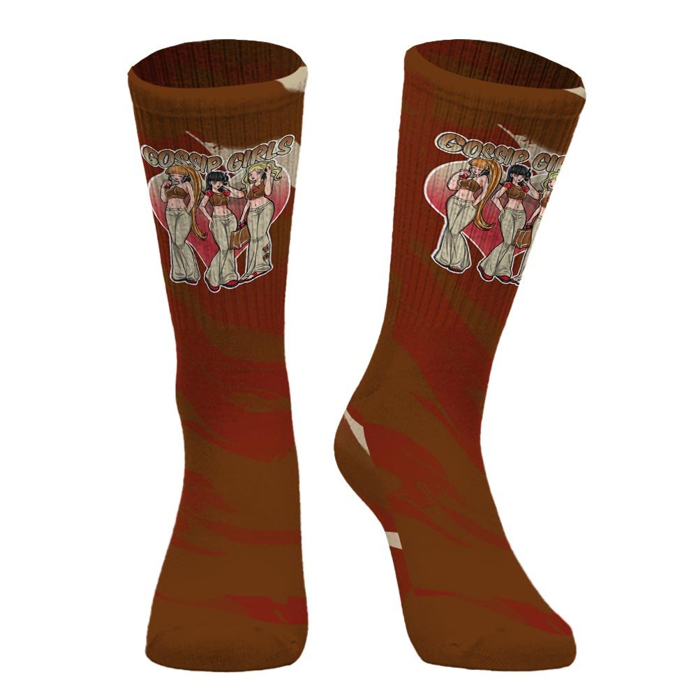 Sock To Match Archaeo Brown 5s - Gossip'Girls Colored