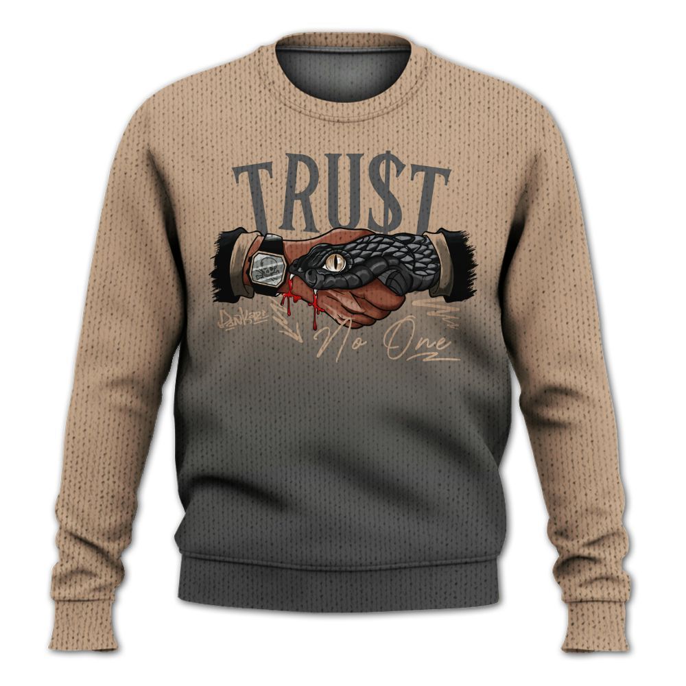 Knitted Sweater To Match Kobe 9 EM Mamba - Snake Trust No One Drip