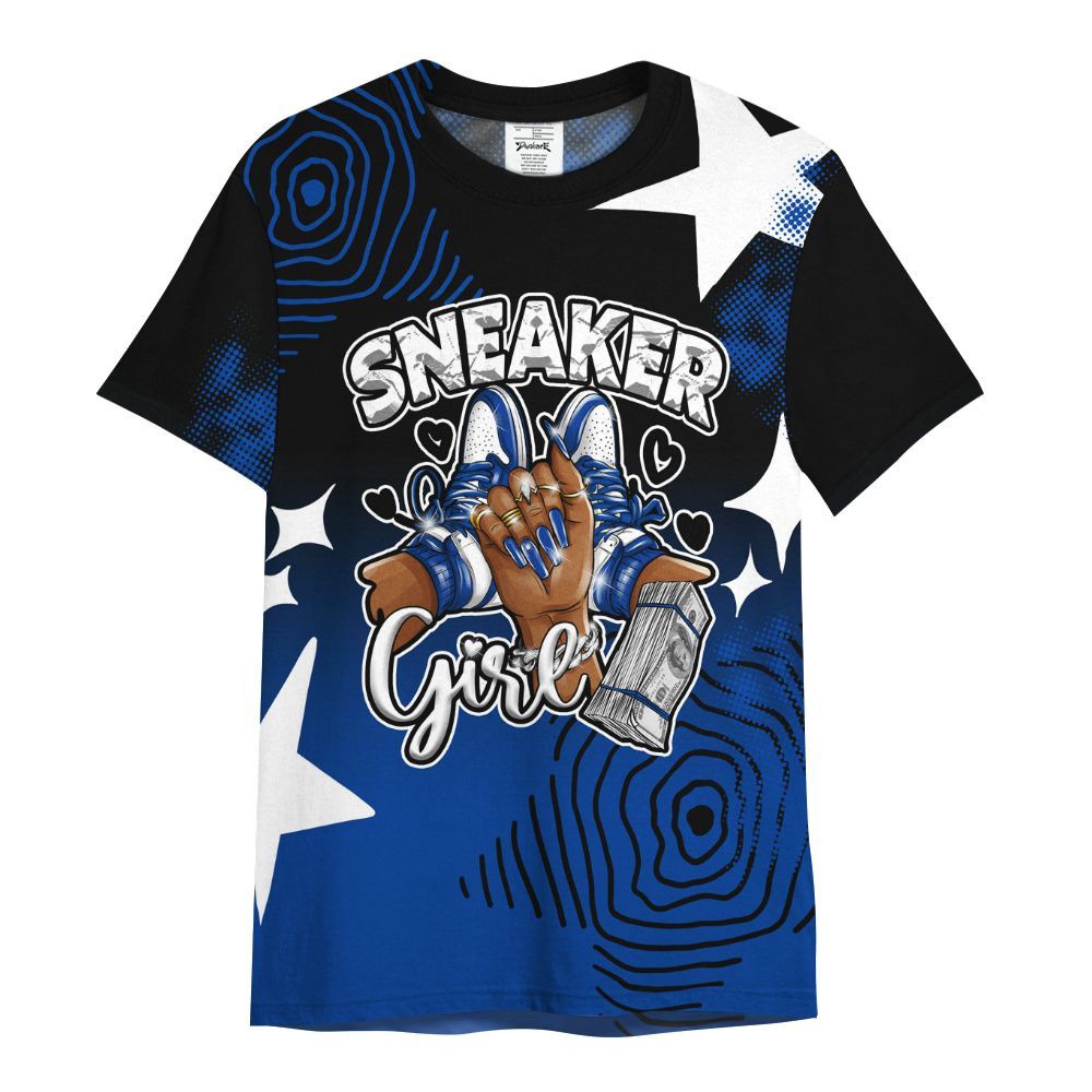 Shirt To Match Hyper Royal 12s - Sneakerz Girlz Unique Starz All Over Print