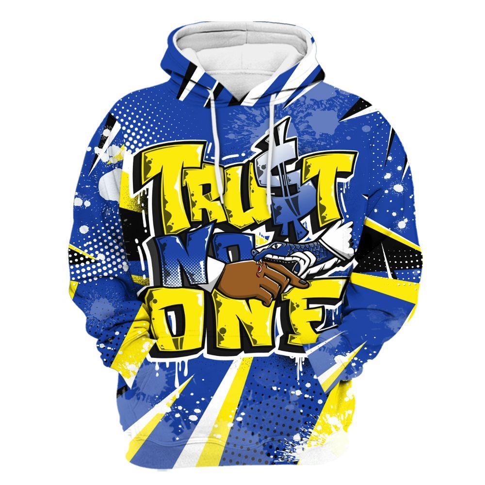 Hoodie To Match Laney 14s - Poly Trust No One Dripping All Over Print