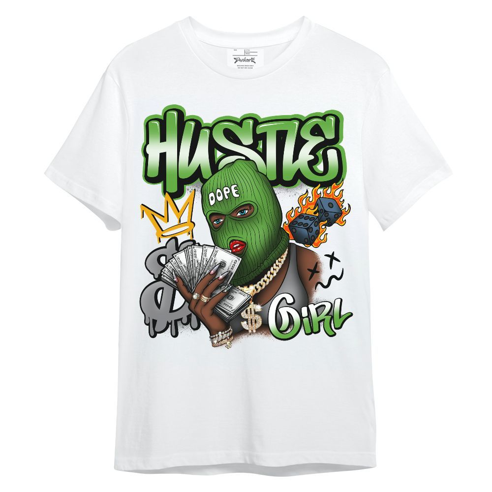 Shirt To Match Retro Green Bean 5s - Money Hustles Girl Streetwear Unisex Shirt