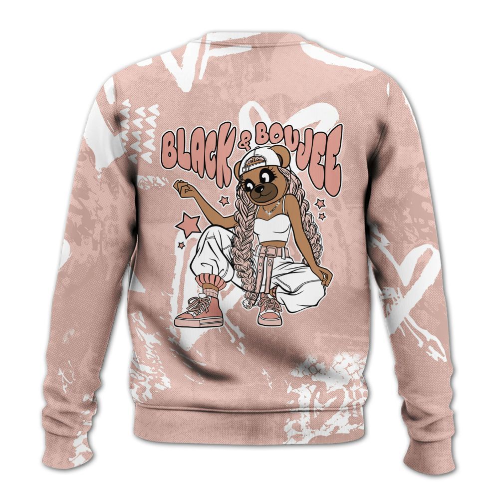 Sweatshirt To Match Low Legend Pink 11s - Boujee Girls Bear Heart Grunge All Over Print